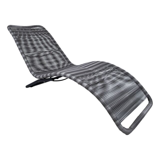 Charles Bentley Zanzibar Sun Lounger Bed Grey Sunbed Seat Garden Rattan - image 1