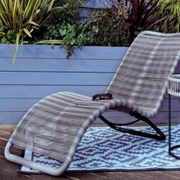 Charles Bentley Zanzibar Sun Lounger Bed Grey Sunbed Seat Garden Rattan - thumbnail 6