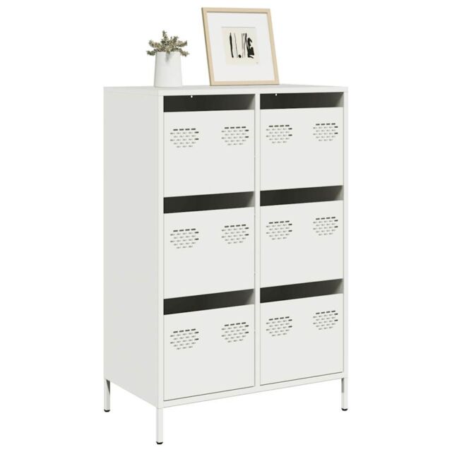 Berkfield Home Highboard White 68x39x101.5 cm Steel - image 1