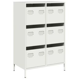 Berkfield Home Highboard White 68x39x101.5 cm Steel - thumbnail 2