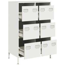 Berkfield Home Highboard White 68x39x101.5 cm Steel - thumbnail 4