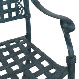Berkfield Home Outdoor Dining Chairs Hunter Green Aluminium 55 x 56.5 x 91 cm - thumbnail 8