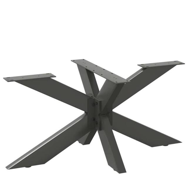 Berkfield Home Coffee Table Leg Spider Shape Anthracite 98x58x(42-43) cm Steel - image 1