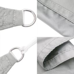 Berkfield Home Sun Shade Sail Light Grey 4x4 m 100% Polyester Oxford - thumbnail 6