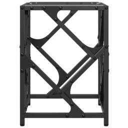 Berkfield Home Modern Coffee Table with Transparent Glass Top 30x30x41 cm Steel in Black - Size: 30 x 30 x 41 cm - thumbnail 4
