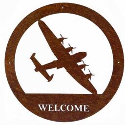 Poppyforge Lancaster Welcome Wall Art - Small - Steel - W29.5 x H29.5 cm - BM/RtR in Brown - thumbnail 2