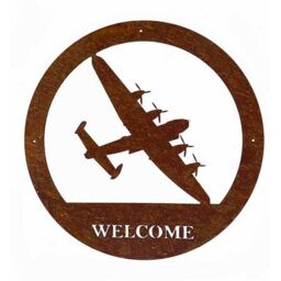 Poppyforge Lancaster Welcome Wall Art - Small - Steel - W29.5 x H29.5 cm - BM/RtR in Brown - thumbnail 1