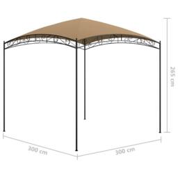 Berkfield Home Gazebo 3x3x2.65 m Taupe 180 g/m ² in Beige - thumbnail 5
