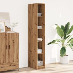 Berkfield Home Wardrobe Artisian Oak 30x50x200 cm Engineered Wood in Brown - Size: 30 x 50 x 200 cm - thumbnail 1