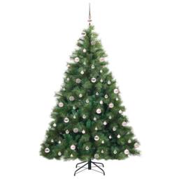 Berkfield Home Artificial Christmas Tree with 300 LEDs Green 240 cm PE & PVC - thumbnail 4