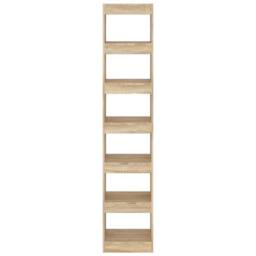 Berkfield Home Classic Book Cabinet/Room Divider Sonoma Oak 40x30x198 cm in Beige - Size: 40 x 30 x 198 cm - thumbnail 5