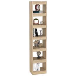 Berkfield Home Classic Book Cabinet/Room Divider Sonoma Oak 40x30x198 cm in Beige - Size: 40 x 30 x 198 cm - thumbnail 4