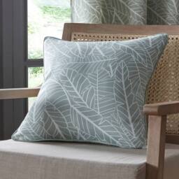 Portfolio Home Madison Pair of Square Cushion Covers 43x43cm in Green - Size: 43 cm x 43 cm - thumbnail 2