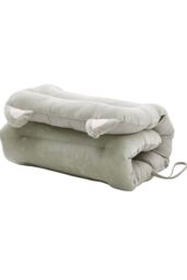 Living and Home 100 x 45cm Computer Chair Cushion with Non-Slip Straps in Grey - Size: 100 x 45 cm - thumbnail 3