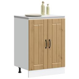 Berkfield Home Sink Base Cabinet Lucca Artisan Oak Engineered Wood in Brown - thumbnail 3