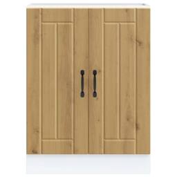 Berkfield Home Sink Base Cabinet Lucca Artisan Oak Engineered Wood in Brown - thumbnail 4