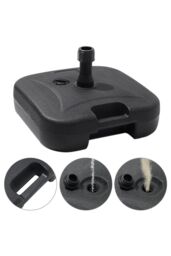 Garden Sanctuary Water & Sand Filled Square Freestanding Plastic Parasol Base in Black - thumbnail 5