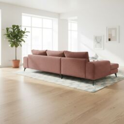 Abakus Direct Venice Corner Left Sofa with Deep Seats & Extra-wide Padded Arms in Burgundy - thumbnail 9