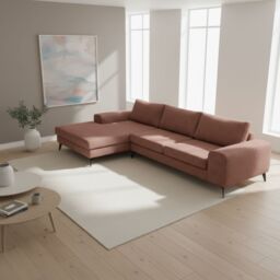 Abakus Direct Venice Corner Left Sofa with Deep Seats & Extra-wide Padded Arms in Burgundy - thumbnail 6