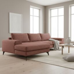 Abakus Direct Venice Corner Left Sofa with Deep Seats & Extra-wide Padded Arms in Burgundy - thumbnail 4