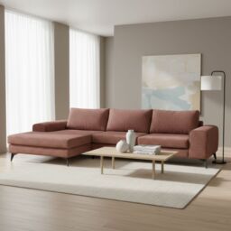 Abakus Direct Venice Corner Left Sofa with Deep Seats & Extra-wide Padded Arms in Burgundy - thumbnail 2