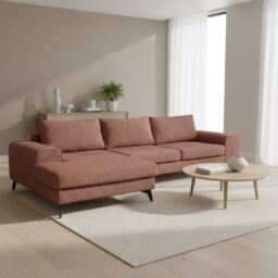 Abakus Direct Venice Corner Left Sofa with Deep Seats & Extra-wide Padded Arms in Burgundy - thumbnail 3