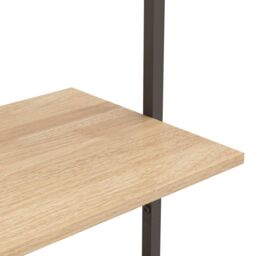 Berkfield Home 5-Tier Leaning Shelf Light Brown & Black 64x35x185 cm - Size: 64 x 35 x 185 cm - thumbnail 6