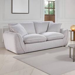 Furnishings For Less UK Berti Modern Beige Fabric Sofa Suite Curved Arms - thumbnail 2