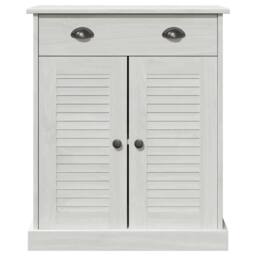 Berkfield Home Modern Bathroom Cabinet White 68 x 34 x 80 cm Solid pine wood - thumbnail 6