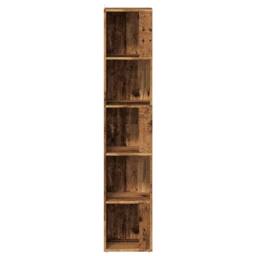 Berkfield Home Corner Cabinet Old Wood 33x33x165 cm Engineered Wood in Brown - Size: 33 x 33 x 165 cm - thumbnail 5
