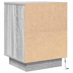 Berkfield Home Bedside Cabinet with LED Lights¬†Grey Sonoma 38x34x50 cm - Size: 38 x 34 x 50 cm - thumbnail 8