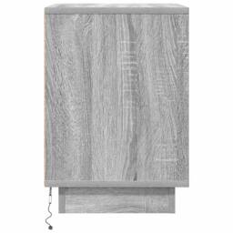 Berkfield Home Bedside Cabinet with LED Lights¬†Grey Sonoma 38x34x50 cm - Size: 38 x 34 x 50 cm - thumbnail 7