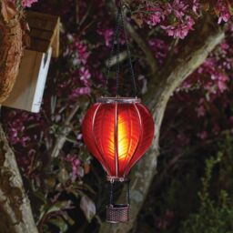 mysmartbuy Solar Powered Flaming Balloon Lantern - Outdoor Garden Hanging Light in Red - thumbnail 2