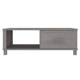 Berkfield Home Decorative Coffee Table HAMAR Light Grey 100x55x35 cm Solid Wood Pine - Size: 100 x 55 x 35 cm - thumbnail 5