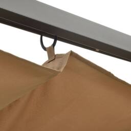 Berkfield Home Pergola with Retractable Roof Taupe 3x3 m Steel 180 g/m ² in Beige - thumbnail 4