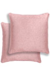 Enhanced Living Pair of Vogue Plain Zip Opening Cushion Covers - 43x43cm Cases Only in Pink - Size: 43 cm x 43 cm - thumbnail 1