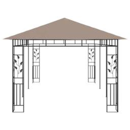 Berkfield Home Gazebo with Mosquito Net 6x3x2.73 m Taupe 180 g/m ² in Beige - thumbnail 4