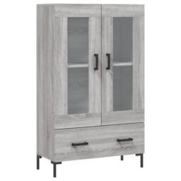 Berkfield Home Highboard Grey Sonoma 69.5x31x115 cm Engineered Wood - thumbnail 1