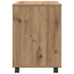 Berkfield Home Rolling Cabinet Artisan Oak 45x38x54 cm Engineered Wood in Brown - Size: 45 x 38 x 54 cm - thumbnail 6
