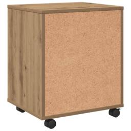 Berkfield Home Rolling Cabinet Artisan Oak 45x38x54 cm Engineered Wood in Brown - Size: 45 x 38 x 54 cm - thumbnail 7