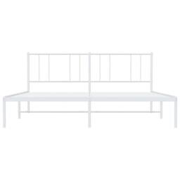 Berkfield Home Metal Bed Frame with Headboard White 180x200 cm Super King - thumbnail 6