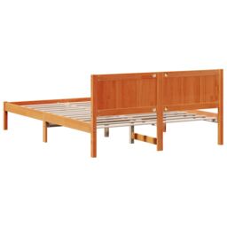 Berkfield Home Wax Brown Pine Wood Bed Frame Wax brown Solid wood 160 x 200 cm - thumbnail 8