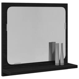 Berkfield Home Bathroom Mirror Black Oak 40x10.5x37 cm Engineered Wood - thumbnail 4