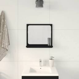Berkfield Home Bathroom Mirror Black Oak 40x10.5x37 cm Engineered Wood - thumbnail 3