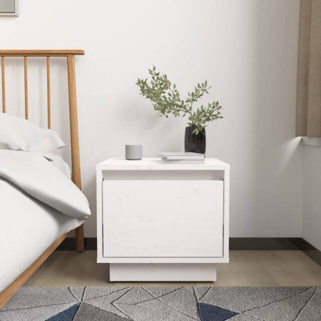 Berkfield Home Elegant Bedside Cabinets 2 pcs White 35x34x32 cm Solid Wood Pine - Size: 35 x 34 x 32 cm - image 1