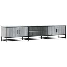 Berkfield Home TV Cabinet Grey Sonoma 210x35x41 cm Engineered Wood - Size: 210 x 35 x 41 cm - thumbnail 2
