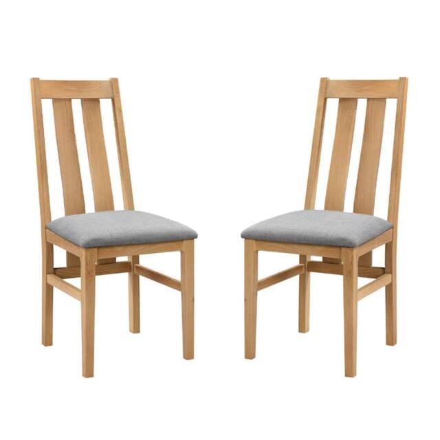 Cheshire Tavira Elegant Dining Chairs - Set of 2 in Light Oak - image 1