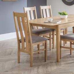 Cheshire Tavira Elegant Dining Chairs - Set of 2 in Light Oak - thumbnail 4