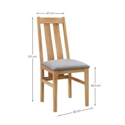 Cheshire Tavira Elegant Dining Chairs - Set of 2 in Light Oak - thumbnail 5