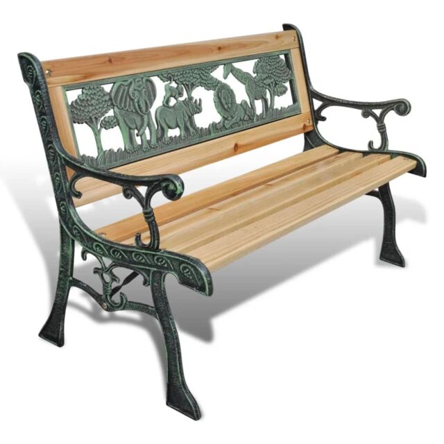 Berkfield Home Children Garden Bench 84 cm Wood in Brown - image 1